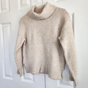 Beige Turtleneck Sweater for Women